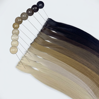 Extensions de cheveux 100% naturels vierges, double trame Genius, disponibles en plusieurs couleurs, micro-liens, résistantes à la chute, douces, qualité salon