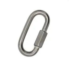 Factory Wholesale Galvanized stainless steel standard Quick Link safety screw 304 stainless steel carabiner p link hook and snap