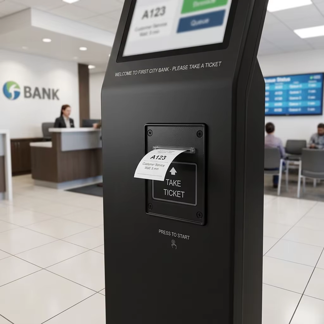 KP-58GP 58mm Embedded Thermal Kiosk Queue Ticket Printer USB RS232 Auto Cutter ESC/POS for Queue Management System