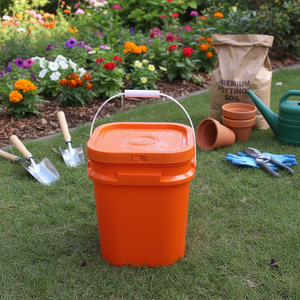 Vente en gros d'usine, seaux carrés de 5 gallons, seaux, barils, seaux carrés en <span class=keywords><strong>plastique</strong></span> de qualité alimentaire personnalisés de 20 litres avec couvercle - Product Image 1