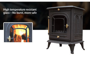 Estufa de chimenea de <span class=keywords><strong>pellets</strong></span> de esquina de leña eléctrica de llama de decoración de fuego verdadero Popular - Product Image 4