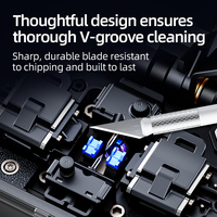 SIXIANTO F660 Stylo de nettoyage à rainure en V pour soudeuse par fusion de fibres optiques avec garantie d'un an, alimenté par batterie, pour utilisation FTTH