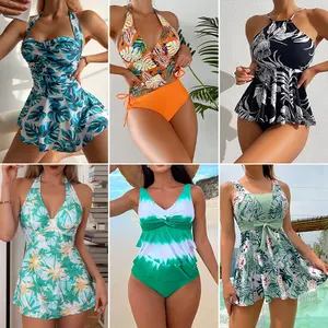 Wholesale Swimwear Clothes Print Sexy Fashion Plus Size Beach Women's Jumpsuits Bodysuit Swimsuit Mixed style Random