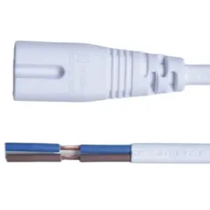 2 broches 0.5mm2 T4T5T8 ligne de connexion de la lampe LED cordon d'alimentation à 2 conducteurs à 8 queues