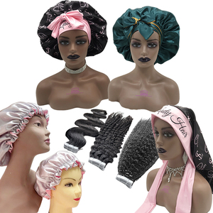 หมวกบอนเน็ตผ้าซาติน2ชั้นสำหรับคุณแม่,ฝากระโปรงผมสำหรับเด็ก - Product Image 4