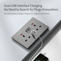 Prise murale de haute qualité normale EU/UK/Universelle 1 voie 2 voies avec USB Type-C Produits électroménagers Prise murale électrique