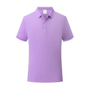 Polo Shirt Short Sleeve Solid Color Polyester Fabric Daily Wear School Uniforms - Product Image 1