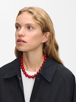 Collier ras du cou noué en perles acryliques plastiques de style bohème faites à la main de 16 mm pour femmes