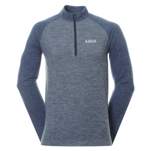 Design personnalisé vierge tricot léger sport hommes quart Zip Performance Pullover Golf Sweatshirt - Product Image 4