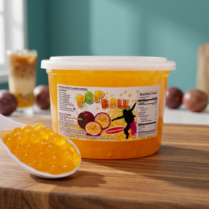 Perles éclatantes de fruit de la passion pour bubble tea, jaune vif, 950g - Product Image 2