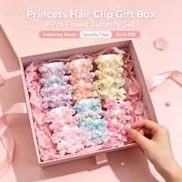 Jepit Rambut Anak Balita Motif Bunga 5cm Bahan Chiffon, Tidak Menyakiti Kulit Kepala, Berbagai Bentuk, Aksesoris Permainan Berdandan Putri