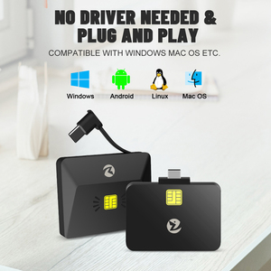 Lettore <span class=keywords><strong>di</strong></span> Carte <span class=keywords><strong>di</strong></span> <span class=keywords><strong>Credito</strong></span> Mobile OTG ZOWEETEK Pagamento Tipo C Lettore <span class=keywords><strong>di</strong></span> Smart Card ISO 7816 Scrittore <span class=keywords><strong>di</strong></span> Chip Card per Telefoni Tablet - Product Image 4