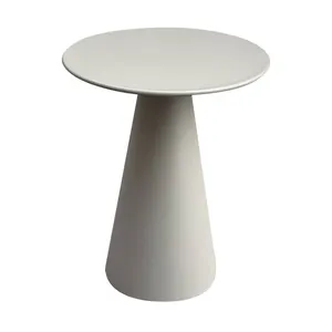 Juecheng novo design outdoor hightop mesa branca nórdico mesa redonda ao ar livre