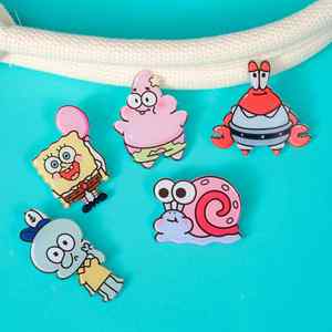 Broche Promocional al por Mayor de Bob Esponja, Lindo Broche de Acrílico con Diseño de Dibujos Animados, Pequeño Insignia Decorativa para Regalo - Product Image 4