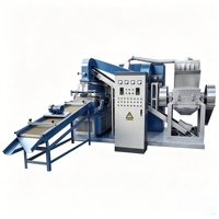 Granulateur de fil de cuivre haute précision 30 kW pour câbles et fils usagés, avec séparation électrostatique de l'air et bac en plastique pour cuivre