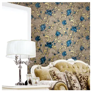 Deep Embossed Big Size PVC Waterproof Damask Italy European Wallpaper 1.06*10.05m Wallpaper Texture Roll Living Room Wallpaper