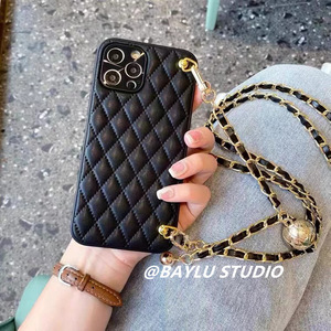 Sang Trọng Da Bảo Vệ Crossbody Dây Đeo Bao Da Cho <span class=keywords><strong>Iphone</strong></span> 14 16Promax Cho <span class=keywords><strong>Apple</strong></span> Trường Hợp Điện Thoại Với Phong Cách Chuỗi Phụ Kiện - Product Image 2