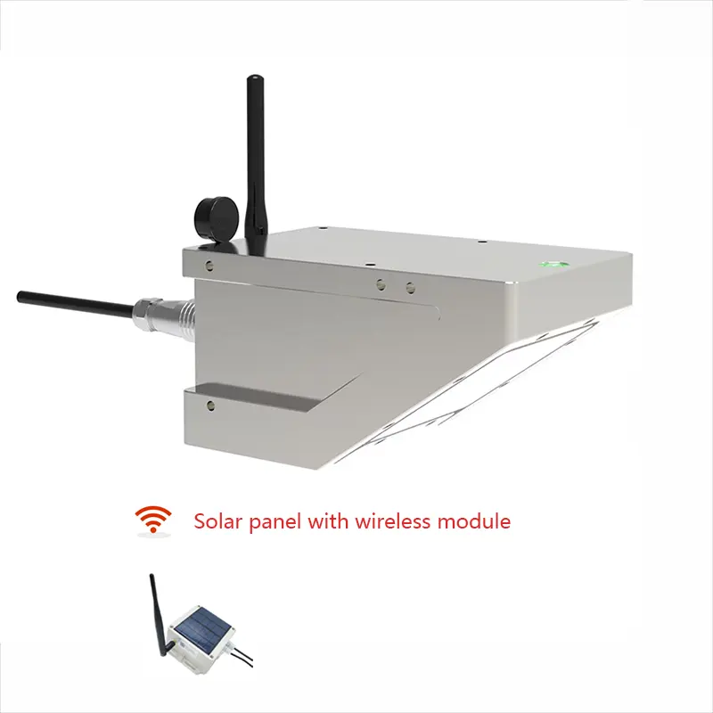 Medidor ultrasónico de flujo de agua de radar de área variable 3 en 1, velocidad de fluido de nivel de agua de flujo de sección transversal en tiempo Real CE