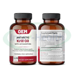 Ausreson OEM 500 mg d'huile de <span class=keywords><strong>krill</strong></span> antarctique Gélules Omega-3 EPA DHA Supplément d'astaxanthine 3000 mg Capsules d'huile de <span class=keywords><strong>krill</strong></span> - Product Image 2
