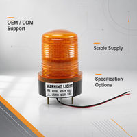 Bernsteinfarbene LED-Warnleuchte DC24V Blinkende Signallampe 3-Pol-Halterung für Bus-LKW-Alarmsystem