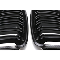 Grilles avant en plastique ABS aspect fibre de carbone pour BMW série 1 F20 2012-2014 accessoires de voiture pièces de carrosserie