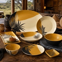 Collection de vaisselle en mélamine de style moderne, ensemble complet pour une utilisation quotidienne