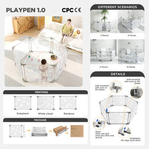 Corralito Portátil <span class=keywords><strong>Para</strong></span> <span class=keywords><strong>Bebés</strong></span> Parque Infantil Plegable Valla de Seguridad <span class=keywords><strong>Para</strong></span> Zona de Juegos - Product Image 6