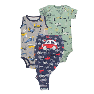 Set di <span class=keywords><strong>Abbigliamento</strong></span> Estivo per Neonati, Completo 3 Pezzi con Body, Pantaloni e Cardigan per Bambini e Bambine - Product Image 3