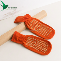 Chaussette antidérapante jetable en polyester et coton à pois pour personnes obèses, collection automne