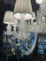 Lustres LED en verre de luxe modernes et vintage, personnalisés, avec grandes décorations en cristal, pour hôtels, villas et escaliers
