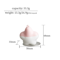 ML PACK Contenant en silicone portable en forme d'étoile avec porte-clés - Mini flacon de voyage rechargeable pour baume à lèvres, crème pour les mains