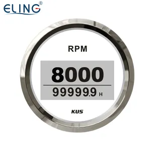 KUS 85 мм Цифровой тахометр с счетчиком часов 0-8000 об/мин с подсветкой 9-32 в