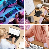 Lot de 2 repose-poignets ergonomiques en mousse à mémoire de forme pour clavier et souris, avec protection d'angle et base antidérapante, pour le bureau