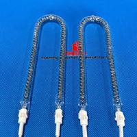 Tube chauffant infrarouge à quartz REMA en forme de U octogonal, à fil, à ondes courtes, clair, halogène, IR