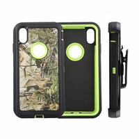 Étui de protection Camo Defender avec clip ceinture pour iPhone X XR 11 15 16 Pro Max, coque de protection robuste intégrale de qualité militaire