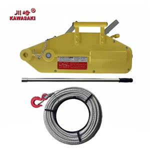 Kawasaki 1.6 Ton 3.2 Ton 5.4 Ton Manual Wire Rope Pulling Hoist tirfor Hand Wire Rope Winch Wire Rope Lever Hoist For Lifting