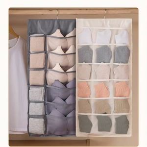 Convenient Dust-proof Hanging Double-sided Transparent Six-layer Storage <b>Bag</b> Bedroom Wardrobe Small Clothes <b>Bag</b> Storage <b>Bag</b> - Product Image 1
