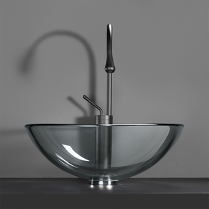 Glass Vanity Top Integrated Sink <strong>Round</strong> Wash <strong>Basin</strong> for Bathroom - Product Image 3