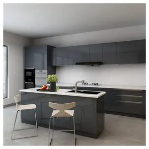 Акриловый уникальный встроенный модульный роскошный современный дизайн, набор кухонных шкафов, мебель, шкафы с островами для кухни