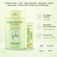 AegleWell OEM Poudre de Collagène à Boire Peptides de Collagène de Poisson Tripeptide Élasticité de la Peau Éclaircissement Hydratation Niacinamide