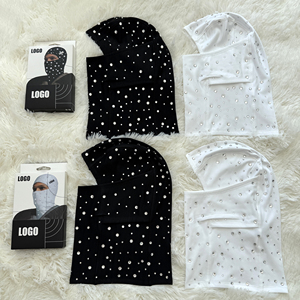 Máscara Balaclava Personalizada com Diamantes, Envio Direto do Armazém Americano - Máscara Esportiva Estilosa Americana para Ciclismo e Esqui, Respirável - Product Image 1
