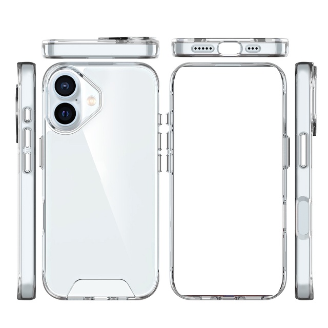 GSCASE Hot Selling Crystal Clear Non-Yellow Shockproof Protective Clear Transparent Phone Case for iPhone 16 14 Pro 15 Pro Max