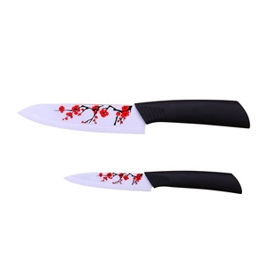 Impression Fleur Lame 4 "<span class=keywords><strong>Couteau</strong></span> D'office 6" <span class=keywords><strong>Couteau</strong></span> À Fruits Imprimé Ensemble de <span class=keywords><strong>Couteau</strong></span> En Céramique - Product Image 2