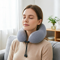 Oreiller de voyage ergonomique pliable et léger en mousse à mémoire de forme en U, avec housse amovible pour avion – Vente en gros usine