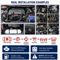 Système de Gaz Véhiculaire FCT GNV, Kit GNV 5ème Génération, Kit de Conversion CNG 4 Cylindres, Convertisseur de Pétrole en GNC