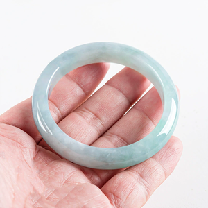 Brazalete de Jadeíta Natural de Myanmar, Verde Claro, Redondo, para Niños, Diseño Auspicioso, Plata de Primera Calidad - Product Image 3