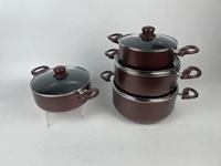 Ensemble d'ustensiles de cuisine pressés Dreeko 1.5MM 2.0MM d'épaisseur Bienvenue OEM Casseroles pressées et pot à lait Ensemble de cuisine en céramique avec ustensiles