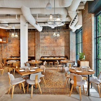 Table et chaises de café haut de gamme, mobilier de restauration, canapé de restaurant demi-rond sur mesure