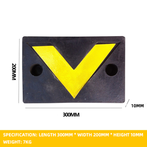 Blocco Paraurti in Gomma Riflettente Nero e Giallo <span class=keywords><strong>Merak</strong></span> FZK-165 500*250*100mm per Parcheggio Camion e Sicurezza - Product Image 5