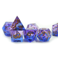 Set Dadu Dnd Lengkap Set Dadu Polihedral untuk Permainan Meja RPG Termasuk Dadu Pelangi Awan Berbagai Warna Berbeda